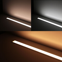 Double Line LED Einbau-Leiste Inside-max-II – diffus – 280 × 5630 LEDs – 2 × 31Watt je Meter – Farbtemperatur einstellbar – CRI 90+ 24V DC 120°