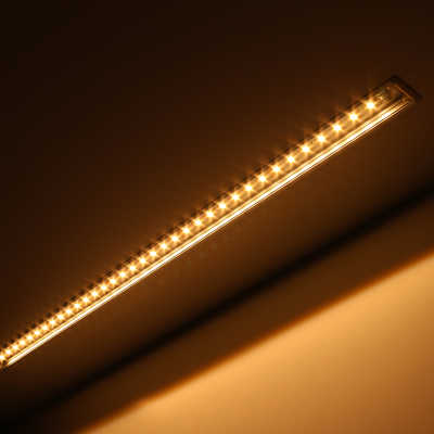 LED-Leiste dualweiß Einbauprofil "Inside max" 70x weiße 5630 LEDs - 1633 Lumen je Meter | & 70x warmweiße 5630 LEDs - 1497 Lumen je Meter | 32 Watt - gesamt je Meter | klar | CRI 90Ra - 120° 24VDC |