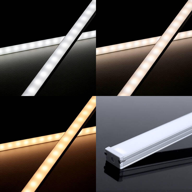 IP54 wasserdichte CCT-LED-Leiste Out-Line IP54 – diffus – 140 × 5630 LEDs – 2 × 16Watt je Meter – Dualweiß 2700 K-6500 K – CRI 90+ 24V DC 120°