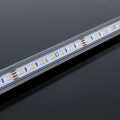 LED-Leiste Flachprofil wasserdicht CCT tunable "Out-Line IP54" 70x 2835 LEDs - weiß 1076 Lumen je Meter | & 70x 2835 LEDs - warmweiß 884 Lumen je Meter | 21 Watt - gesamt je Meter | transparent | CRI 90Ra - 120° 24VDC |