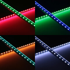 RGB LED-Leiste Slim-Line – klar – 96 ×...