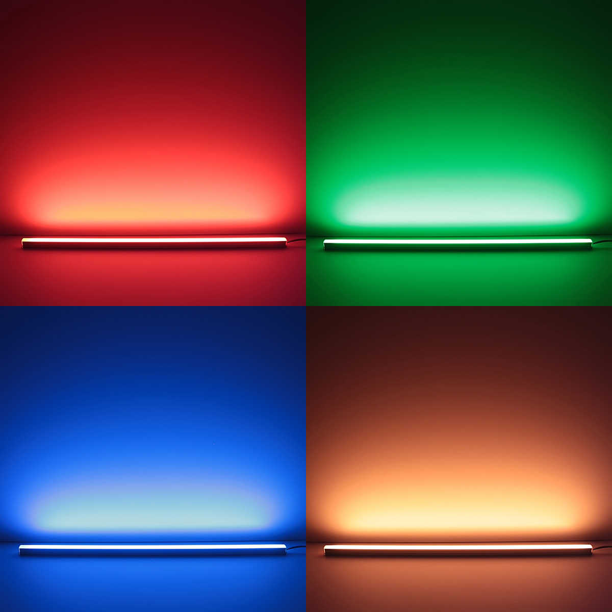Auto-LED-Lichtleisten LED - farbige Innenbeleuchtung - 4x18 RGB-LED-Leuchten  + Fernbedienung + Geräuschsensor
