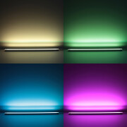 RGB LED-Leiste Surface – klar – 96 × 5050 RGB LEDs – 680 Lumen – 19 W je Meter – 120° 24V DC