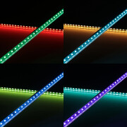 RGB LED-Leiste Surface – klar – 96 × 5050 RGB LEDs – 680 Lumen – 19 W je Meter – 120° 24V DC