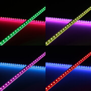 RGB LED-Leiste Surface – klar – 96 × 5050 RGB LEDs – 680 Lumen – 19 W je Meter – 120° 24V DC