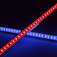 RGB 90° LED-Eckleiste Corner – klar – 96 × 5050 RGB LEDs – 680 Lumen – 19 W je Meter – 120° 24V DC