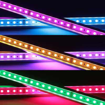 RGB 90° LED-Eckleiste "Corner" | klar | 96x 5050 RGB LEDs - 680 Lumen - 19 Watt je Meter | 120° 24V DC |