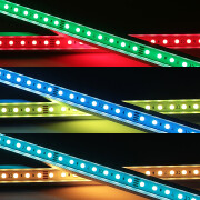 RGB 90° LED-Eckleiste Corner – klar – 96 × 5050 RGB LEDs – 680 Lumen – 19 W je Meter – 120° 24V DC