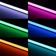 LED Einbauleiste RGB Inwards – diffus – 96 × 5050 RGB LEDs – 680 Lumen – 19 W je Meter – 120° 24V DC