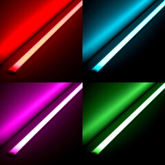 LED Einbauleiste RGB Inwards – diffus – 96 × 5050 RGB LEDs – 680 Lumen – 19 W je Meter – 120° 24V DC