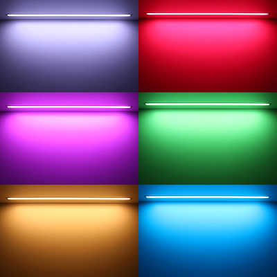 LED Einbauleiste RGB "Inwards" | diffus | 96x 5050 RGB LEDs - 680 Lumen - 19 Watt je Meter | 120° 24V DC |