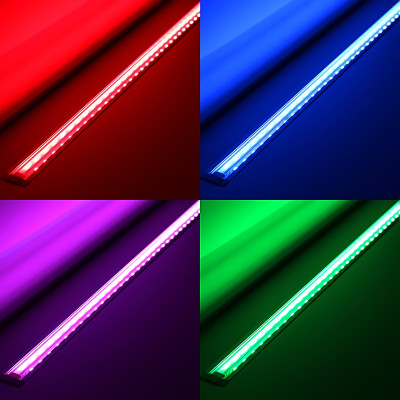 LED Einbauleiste RGB "Inwards" | klar | 96x 5050 RGB LEDs - 680 Lumen - 19 Watt je Meter | 120° 24V DC |
