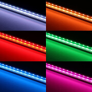 LED Einbauleiste RGB Inwards – klar – 96 × 5050 RGB LEDs – 680 Lumen – 19 W je Meter – 120° 24V DC