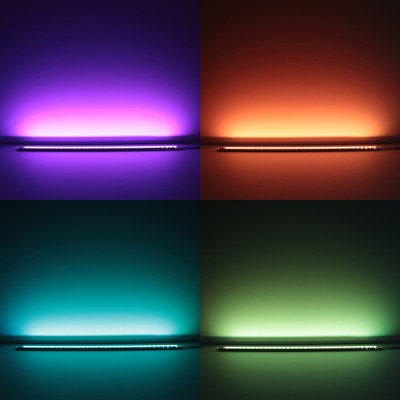 wasserdichte RGB LED-Leiste "Out-Line IP54" | diffus | 96x 5050 RGB LEDs - 680 Lumen - 19 Watt je Meter | 120° 24V DC |