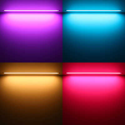 wasserdichte Einbau RGB LED-Leiste "Wet-Line IP54" | diffus | 96x 5050 RGB LEDs - 680 Lumen - 19 Watt je Meter | 120° 24V DC |