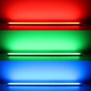 wasserdichte Einbau RGB LED-Leiste Wet-Line IP54 – diffus – 96 × 5050 RGB LEDs – 680 Lumen – 19 W je Meter – 120° 24V DC