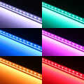 wasserdichte Einbau RGB LED-Leiste "Wet-Line IP54" | klar | 96x 5050 RGB LEDs - 680 Lumen - 19 Watt je Meter | 120° 24V DC |