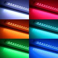wasserdichte Einbau RGB LED-Leiste "Wet-Line IP54" | klar | 96x 5050 RGB LEDs - 680 Lumen - 19 Watt je Meter | 120° 24V DC |