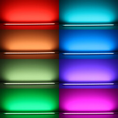 RGBWW LED-Leiste Slim-Line – diffus – 56x Farbwechsel 5050 RGB LEDs & 56x warmweiße 5630 CRI90+ LEDs je Meter – 120° 24V DC