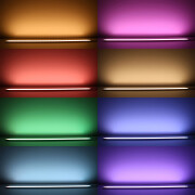 RGBWW LED-Leiste Slim-Line – diffus – 56x Farbwechsel 5050 RGB LEDs & 56x warmweiße 5630 CRI90+ LEDs je Meter – 120° 24V DC