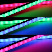 RGBWW LED-Leiste Slim-Line – diffus – 56x Farbwechsel 5050 RGB LEDs & 56x warmweiße 5630 CRI90+ LEDs je Meter – 120° 24V DC