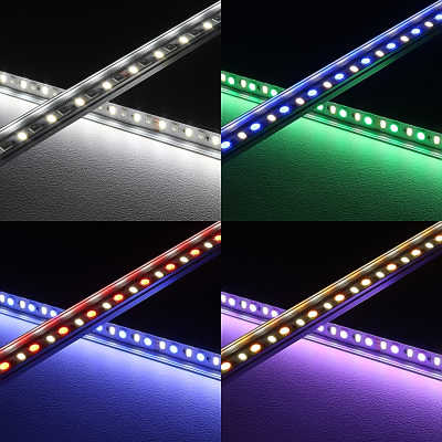 RGBW LED-Leiste "Slim-Line" | transparent | 56x...