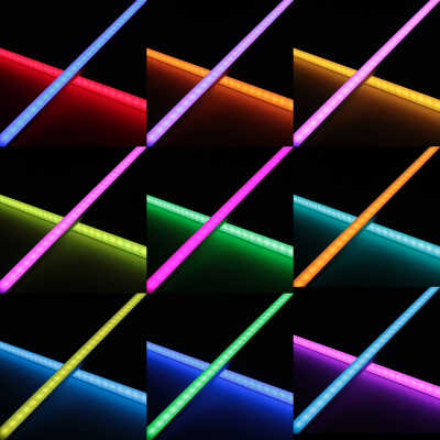 Triple Line RGBW LED Leiste "Slim-Line max" | diffus | 70x mehrfarbige 5050 RGB LEDs & 140x weiße 2835 CRI90+ LEDs je Meter | 120° 24V DC |