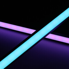 RGBW LED-Eckleiste Corner – diffus – 56x Farbwechsel 5050 RGB LEDs & 56x weiße 5630 CRI90+ LEDs je Meter – 120° 24V DC