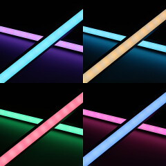 RGBW LED-Eckleiste Corner – diffus – 56x Farbwechsel 5050 RGB LEDs & 56x weiße 5630 CRI90+ LEDs je Meter – 120° 24V DC