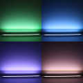 RGBW 90° LED-Eckleiste "Corner" | klar | 56x Farbwechsel 5050 RGB LEDs & 56x weiße 5630 CRI90+ LEDs je Meter | 120° 24V DC |