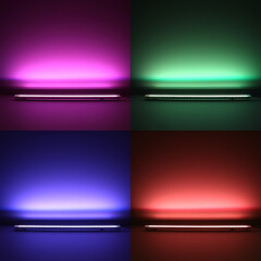 RGBWW 90° LED-Eckleiste Corner – klar – 56x Farbwechsel 5050 RGB LEDs & 56x warmweiße 5630 CRI90+ LEDs je Meter – 120° 24V DC