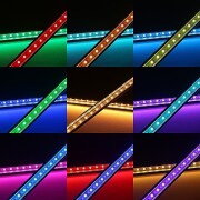 RGBWW 90° LED-Eckleiste Corner – klar – 56x Farbwechsel 5050 RGB LEDs & 56x warmweiße 5630 CRI90+ LEDs je Meter – 120° 24V DC
