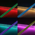 Triple Line RGBW LED Eckleiste "Corner max" | klar | 70x mehrfarbige 5050 RGB LEDs & 140x weiße 2835 CRI90+ LEDs je Meter | 120° 24V DC |