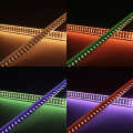 Triple Line RGBWW LED 90° Winkelleiste "Corner max" | klar | 70x mehrfarbige 5050 RGB LEDs & 140x warmweiße 2835 CRI90+ LEDs je Meter | 120° 24V DC |