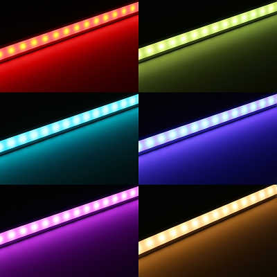 RGBWW LED-Leiste "Inside" zum Einbau | diffus | 56x Farbwechsel 5050 RGB LEDs & 56x warmweiße 5630 CRI90+ LEDs je Meter | 120° 24V DC |