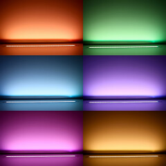 RGBWW-LED-Leiste Inside zum Einbau – klar – 56x Farbwechsel 5050 RGB LEDs & 56x warmweiße 5630 CRI90+ LEDs je Meter – 120° 24V DC