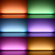 RGBWW-LED-Leiste Inside zum Einbau – klar – 56x Farbwechsel 5050 RGB LEDs & 56x warmweiße 5630 CRI90+ LEDs je Meter – 120° 24V DC