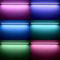 Einbau-RGBW-LED-Leiste "Inwards" | diffus | 56x Farbwechsel 5050 RGB LEDs & 56x weiße 5630 CRI90+ LEDs je Meter | 120° 24V DC |