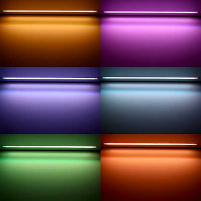 RGBWW LED Einbauleiste "Inwards" | klar | 56x Farbwechsel 5050 RGB LEDs & 56x warmweiße 5630 CRI90+ LEDs je Meter | 120° 24V DC |