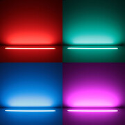 Triple Line RGBW-LED Einbau-Leiste Inside-max-II – diffus – 70x mehrfarbige 5050 RGB LEDs & 140x weiße 2835 CRI90+ LEDs je Meter – 120° 24V DC