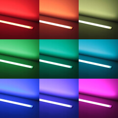 Triple Line RBGWW LED-Einbauleiste Inside-max-II – diffus – 70x mehrfarbige 5050 RGB LEDs & 140x warmweiße 2835 CRI90+ LEDs je Meter – 120° 24V DC