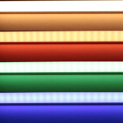 Triple Line RBGWW LED-Einbauleiste Inside-max-II – diffus – 70x mehrfarbige 5050 RGB LEDs & 140x warmweiße 2835 CRI90+ LEDs je Meter – 120° 24V DC