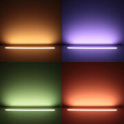 Triple Line RBGWW LED-Einbauleiste Inside-max-II – diffus – 70x mehrfarbige 5050 RGB LEDs & 140x warmweiße 2835 CRI90+ LEDs je Meter – 120° 24V DC