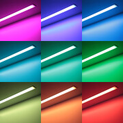 Triple Line RBGWW LED-Einbauleiste Inside-max-II – diffus – 70x mehrfarbige 5050 RGB LEDs & 140x warmweiße 2835 CRI90+ LEDs je Meter – 120° 24V DC
