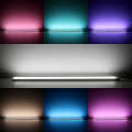 wasserdichte RGBW LED-Leiste "Out-Line IP54" | diffus | 56x Farbwechsel 5050 RGB LEDs & 56x weiße 5630 CRI90+ LEDs je Meter | 120° 24V DC |