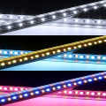 wasserdichte RGBW LED-Leiste "Out-Line IP54" | transparent | 56x Farbwechsel 5050 RGB LEDs & 56x weiße 5630 CRI90+ LEDs je Meter | 120° 24V DC |