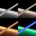 RGB&CCT LED-Leiste "Surface" | klar | 60x 5in1 5050 LEDs RGB Farbwechsel, weiß und warmweiß - 19.2 Watt - 1000 Lumen je Meter | 120° 24V DC |
