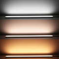 Triple Line RGB+CCT LED Leiste "Slim-Line max" | diffus | 70x farbige 5050 RGB LEDs & 280x weiße und warmweiße CRI90+ 2835 LEDs je Meter | 120° 24V DC |