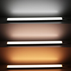 Triple Line RGB & CCT LED-Eckeiste Corner max 70x mehrfarbige 5050 LEDs – & 240x weiße und warmweiße 2835 LEDs – 53,2 W – gesamt je Meter – diffus – CRI 90Ra – 120° 24V DC