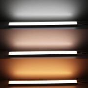 Triple Line RGB & CCT LED-Eckeiste Corner max 70x mehrfarbige 5050 LEDs – & 240x weiße und warmweiße 2835 LEDs – 53,2 W – gesamt je Meter – diffus – CRI 90Ra – 120° 24V DC